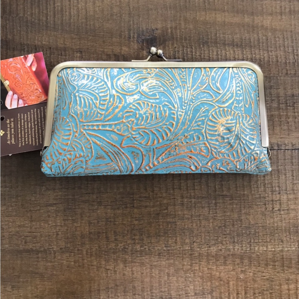 Patricia Nash tooled wallet. Beautiful turquoise and gold. New with tags